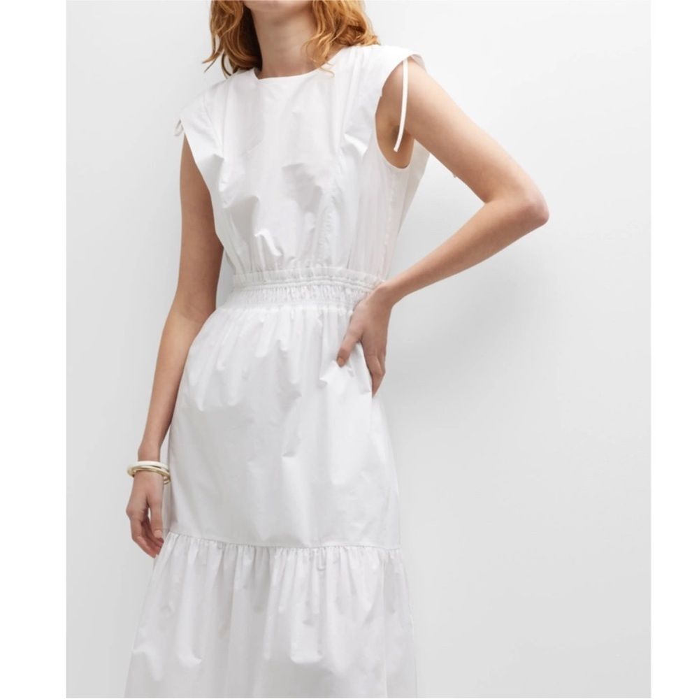 Frame Denim White Tiered Maxi Dress